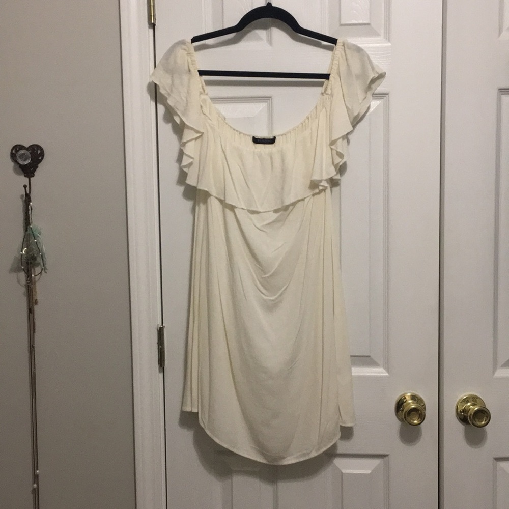 White off the shoulder dress!